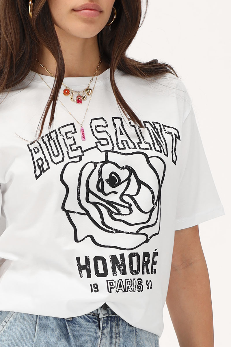 White "Rue Saint Honore" T-shirt | My Jewellery