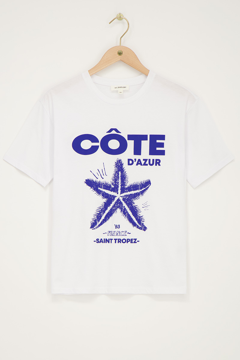 T-shirt avec"Cote d'azur"bleu | - My jewellery - Modalova