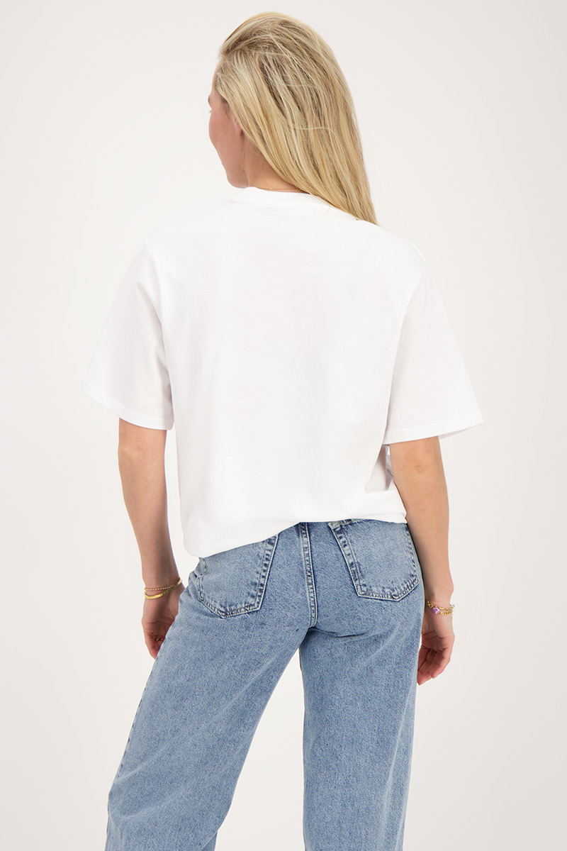 Wit T-shirt met strik