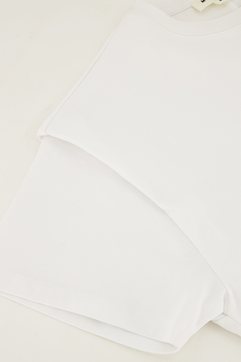 White T-shirt with sleeve detail | My Jewellery