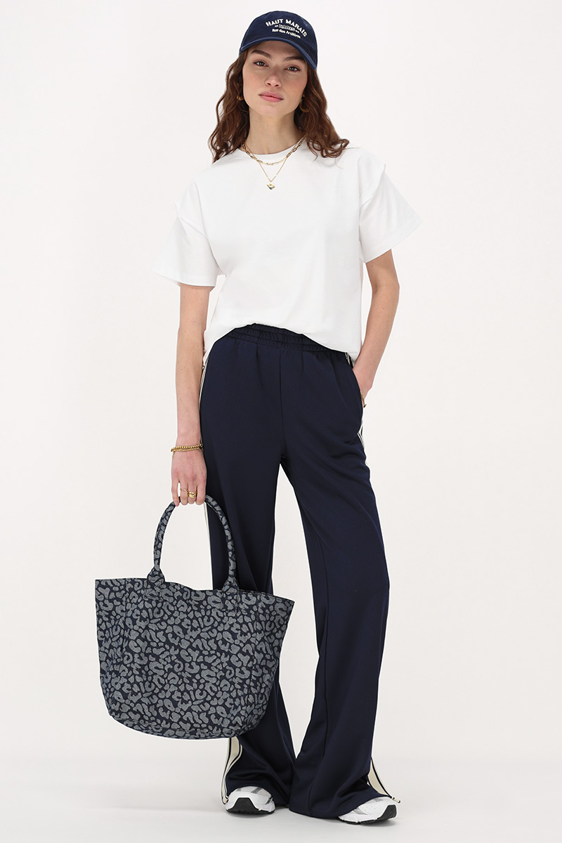 White T-shirt with sleeve detail | My Jewellery