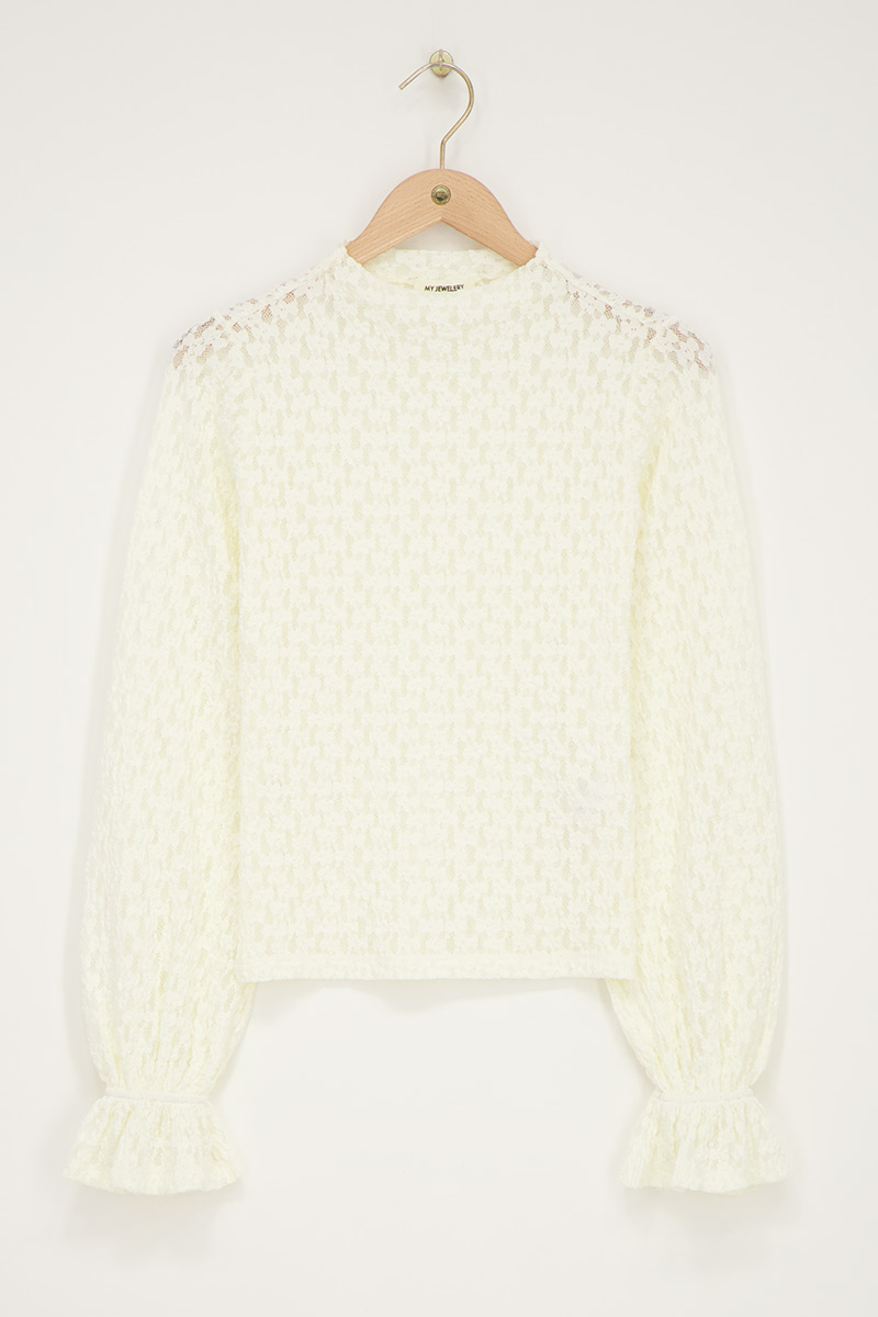 White lace top with cuff | My Jewellery