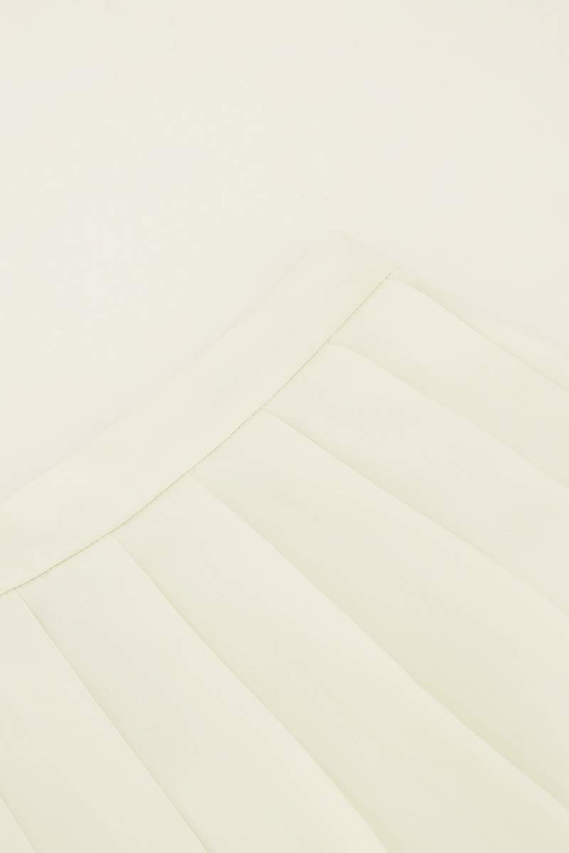 Witte skort met plissé | Skorts | My Jewellery
