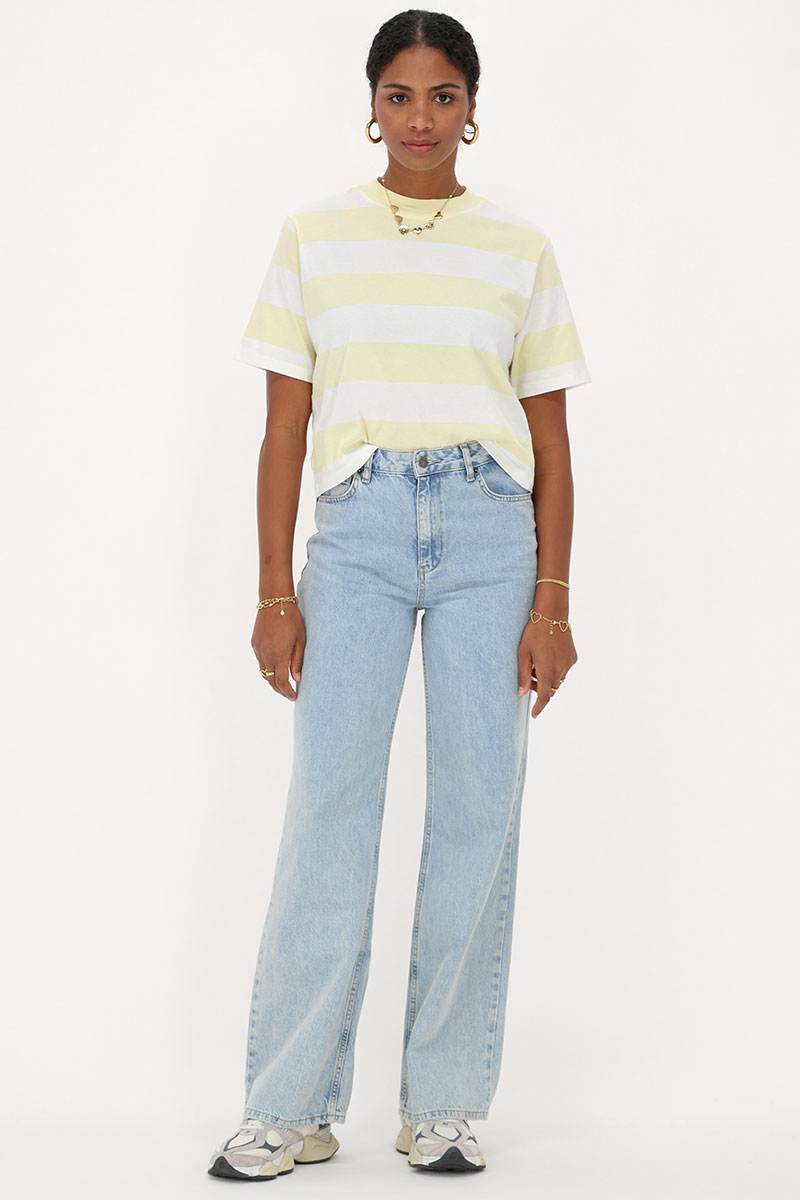 Yellow and white striped T-shirt | My Jewellery