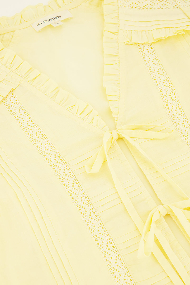 Yellow blouse with ruffles & bows | My Jewellery