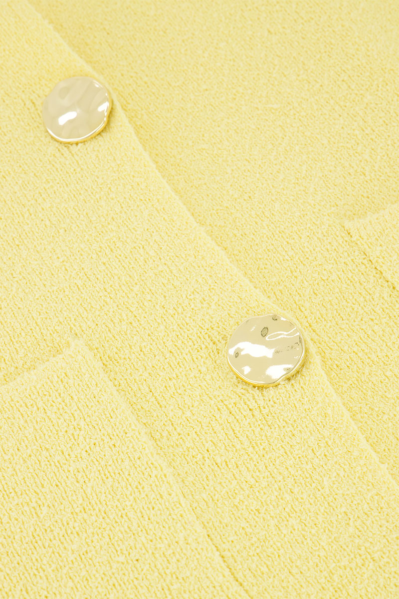 Yellow bouclé vest | My Jewellery