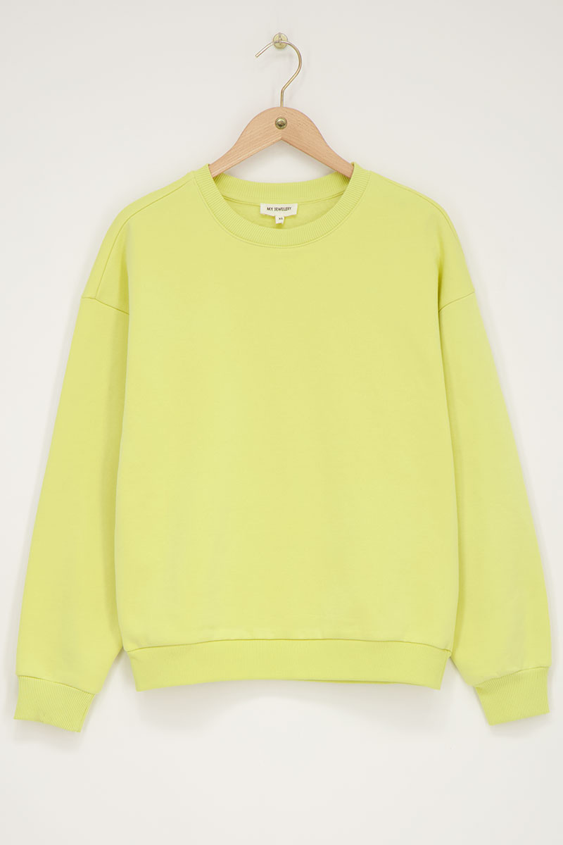 Yellow oversized sweatshirt "Bonheur" | My Jewellery