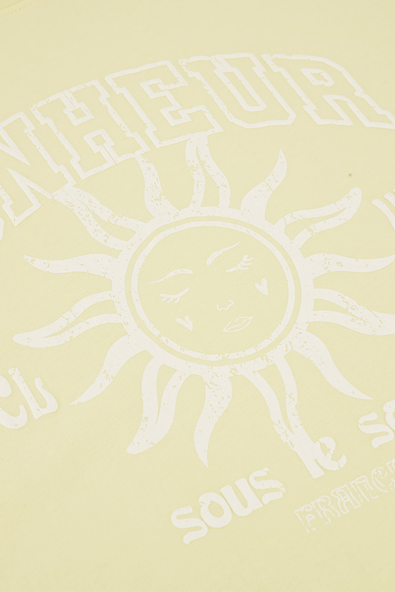 Yellow T-shirt "Bonheur" | My Jewellery
