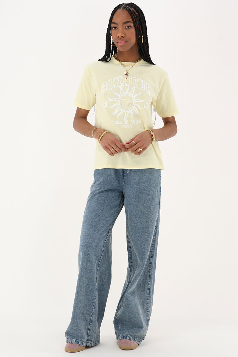 Yellow T-shirt "Bonheur" | My Jewellery