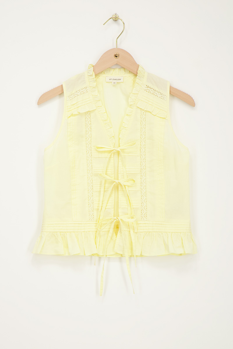 Top avec plis et détails en ruban | - My jewellery - Modalova