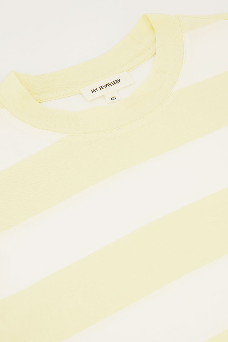 Yellow and white striped T-shirt | My Jewellery