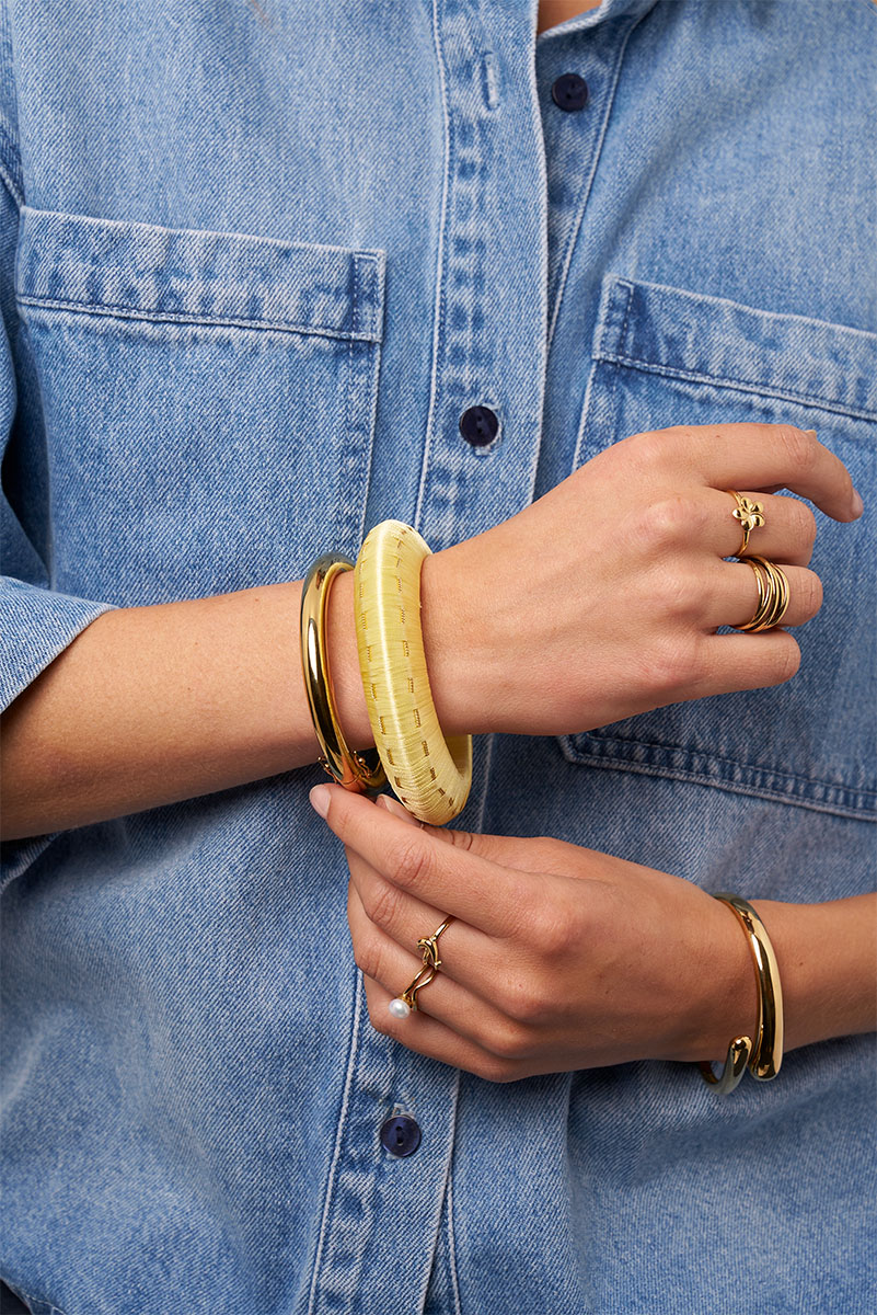 Yellow bangle of yarn | My Jewellery
