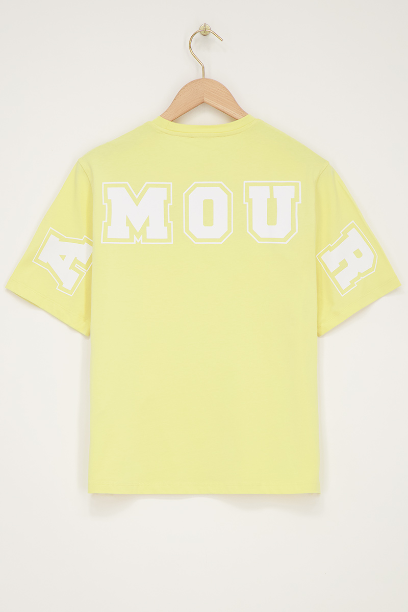 Yellow T-shirt "Amour" | My Jewellery