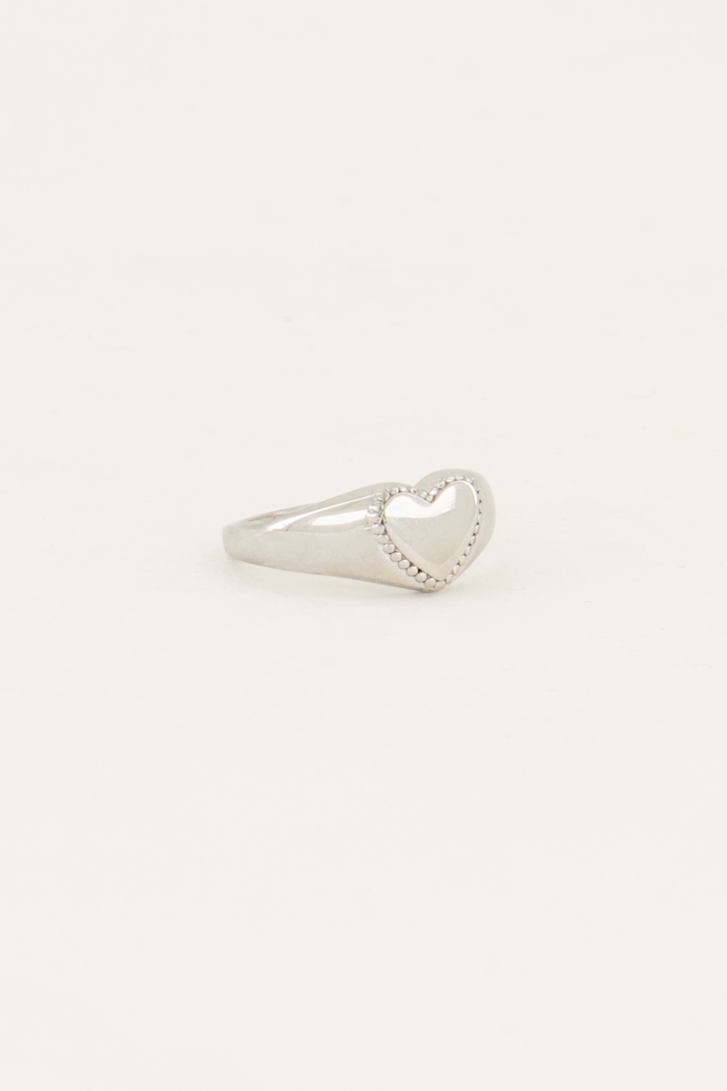 Chevalière avec petit cœur | - My jewellery - Modalova