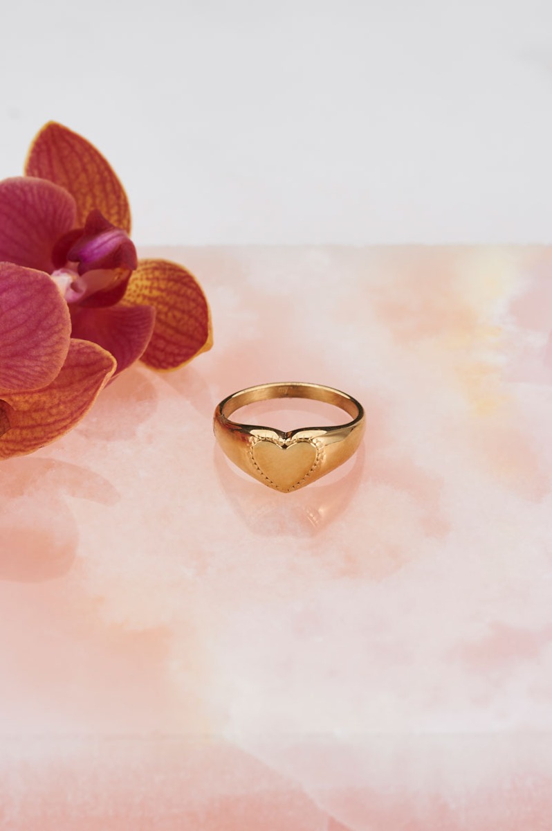 Zegelring met hartje | Ringen| My Jewellery