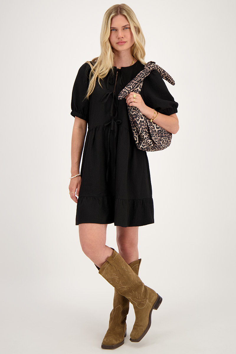 Black wide dress with bows | My Jewellery