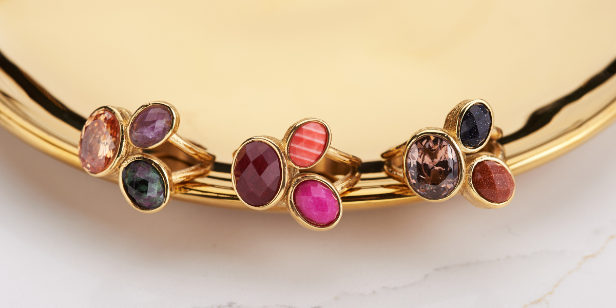 Gemstone ringen