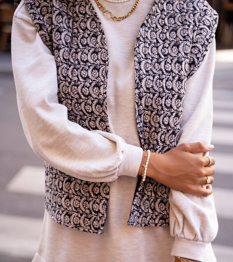 Gilet zwart wit