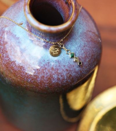 Ketting met groene steen