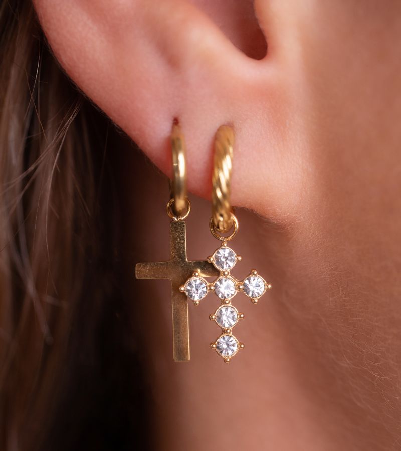 Kruis oorbellen My Jewellery