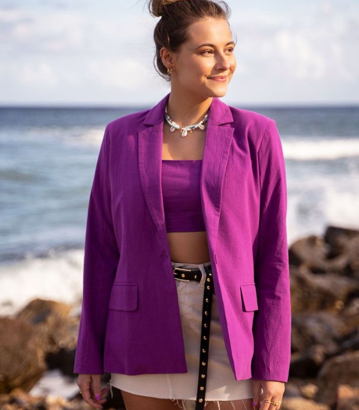 Paarse blazer My Jewellery