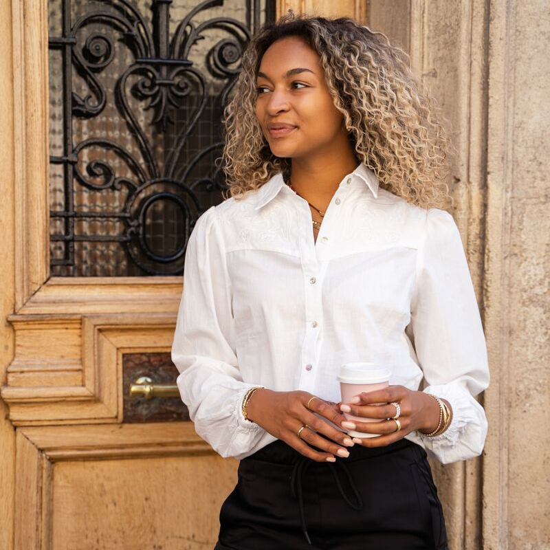 Witte blouse