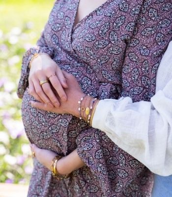 Zwangerschapsjurk met paisley print