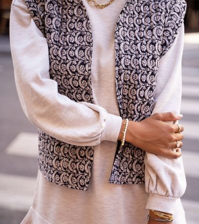Gilet zwart wit