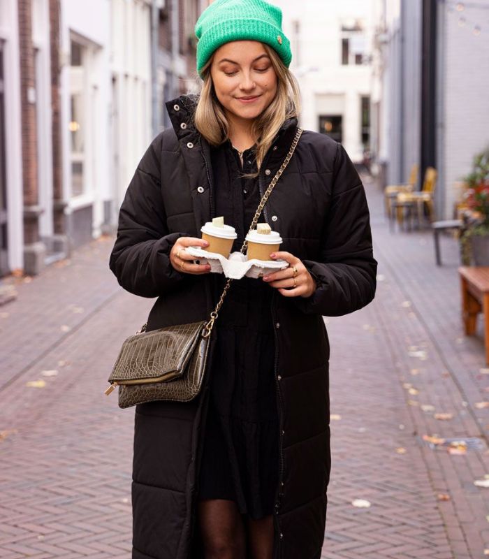 My Jewellery blog zwarte lange puffer jack