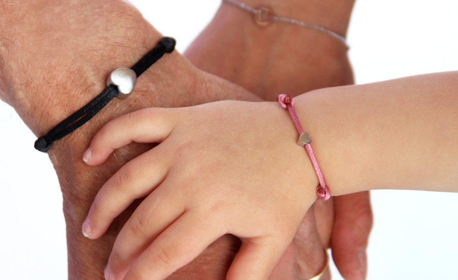 zwarte forever connected armband vaderdag cadeau