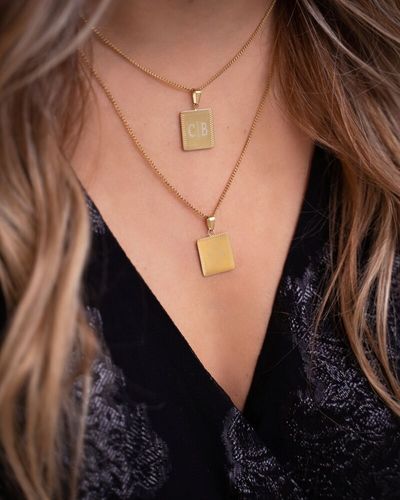 gold engraved necklace