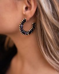 black earrings