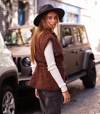 teddy gilet