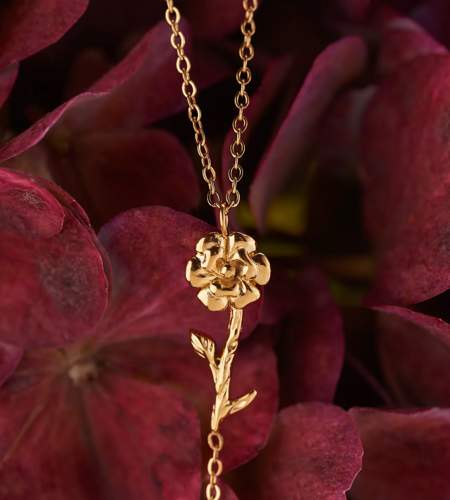 birth flower necklace