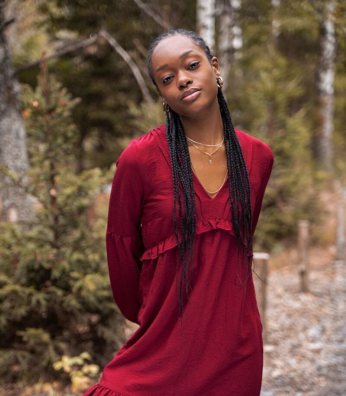 red dress