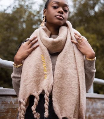 neutral scarf