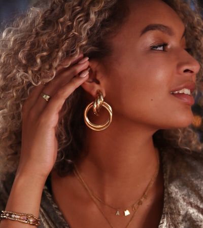 statement round earrings